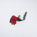 Red Katran Artwork Kantha Stitch Keychain 