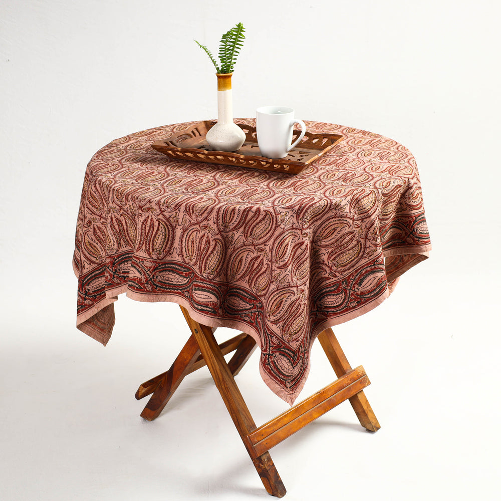 kalamkari block printed table cover