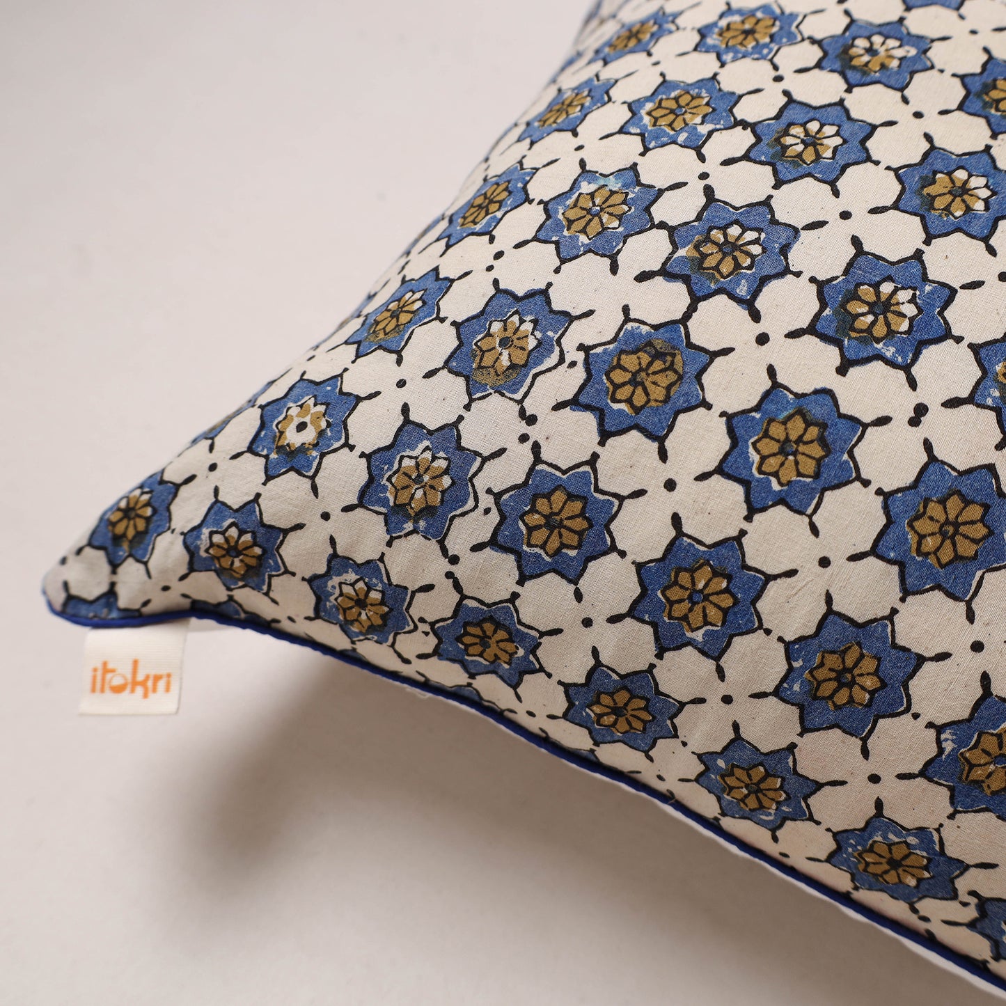 Ajrakh Print Cushion Cover (16 x 16 in) 05