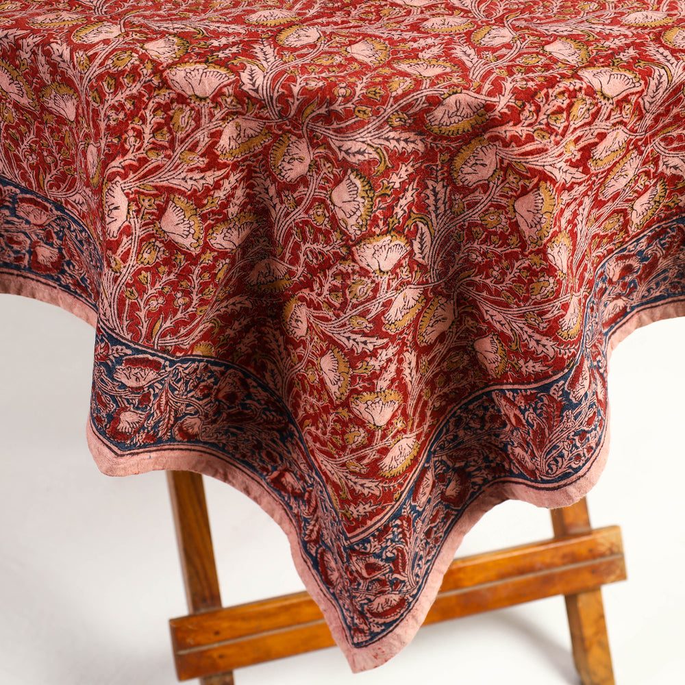 kalamkari block printed table cover