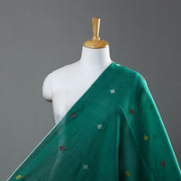 Green - Pure Handloom Cotton Bengal Jamdani Fabric 23