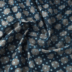  Blue Bindaas Natural Dyed Cotton Block Print Fabric
