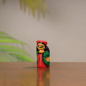  Traditional Burdwan Wood Craft Handpainted Sculpture 45 