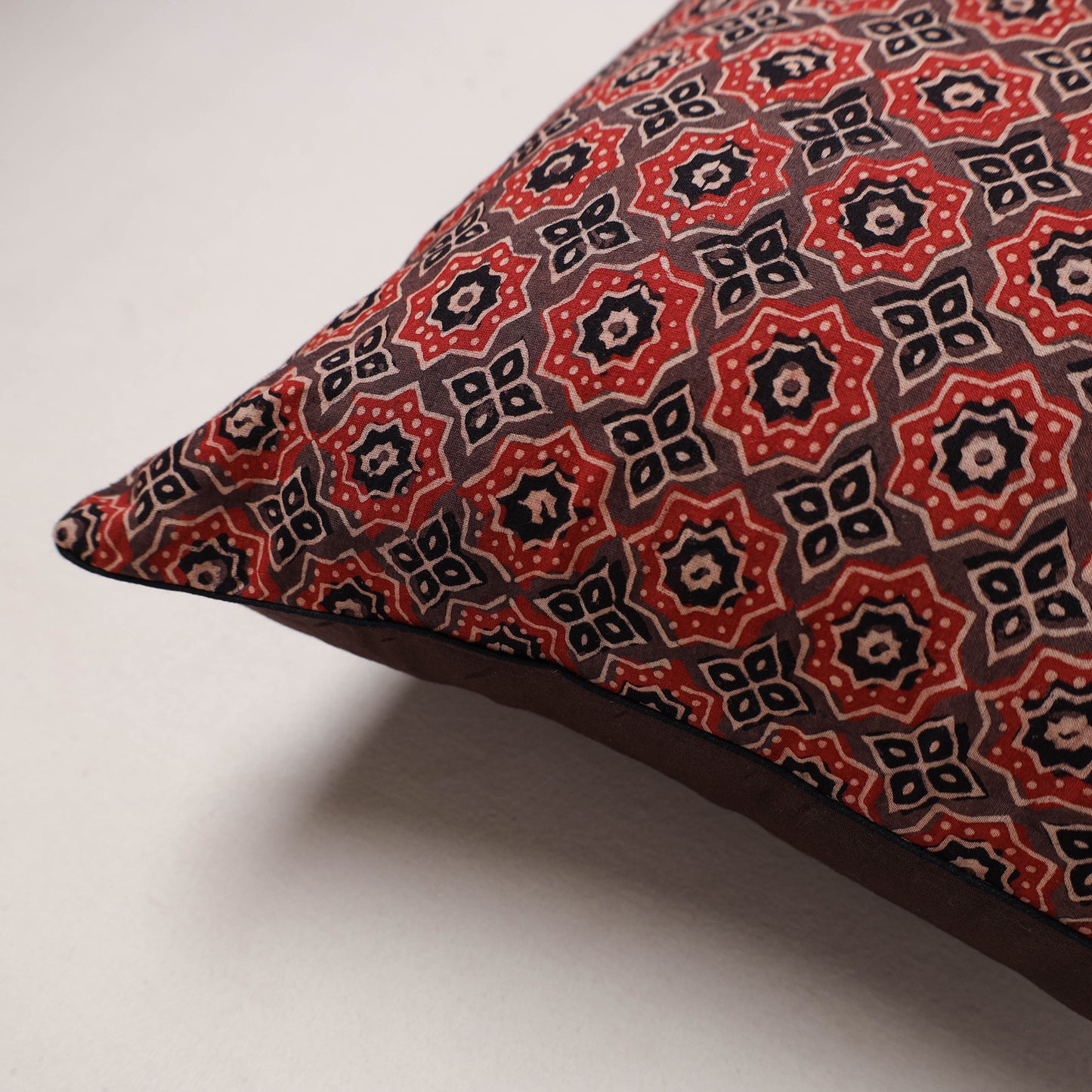 Ajrakh Print Cushion Cover (16 x 16 in) 07