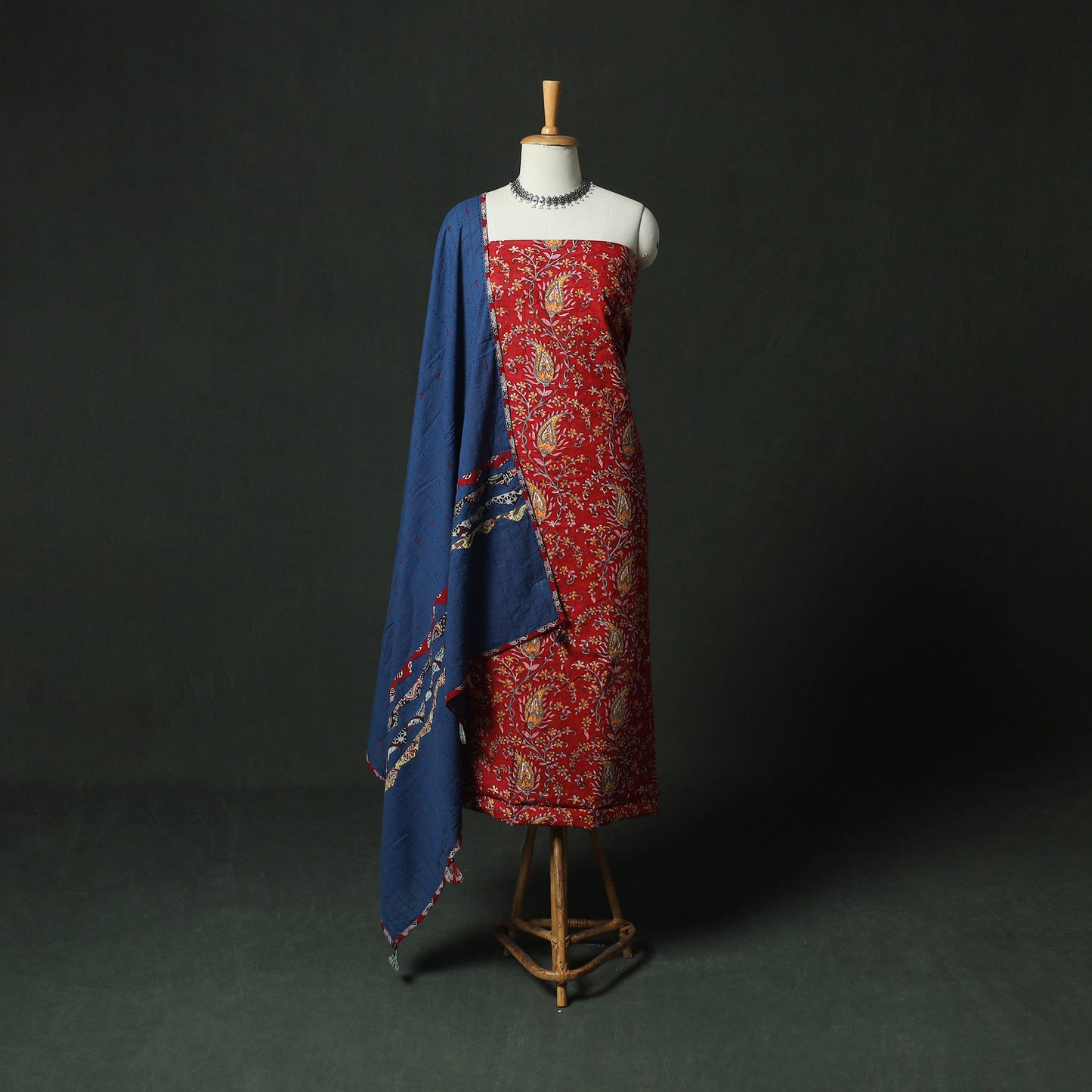 Sanganeri Hand Block Print Cotton 2pc Unstitched Dress Material Kurta Set 24