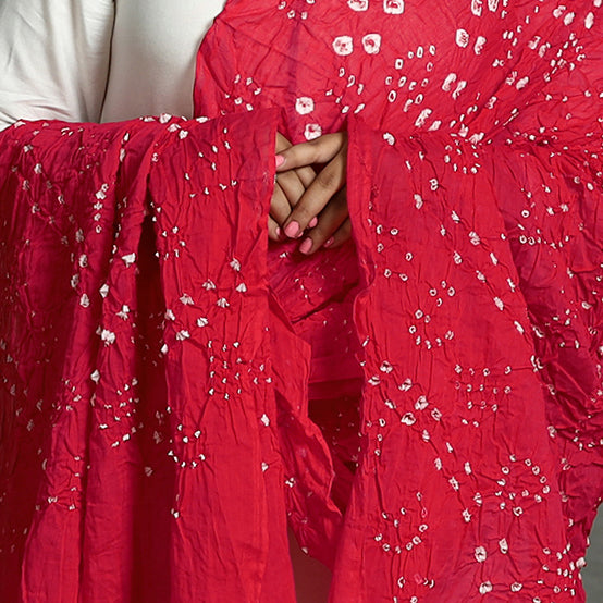 Pink - Kutch Bandhani Tie-Dye Cotton Dupatta 58