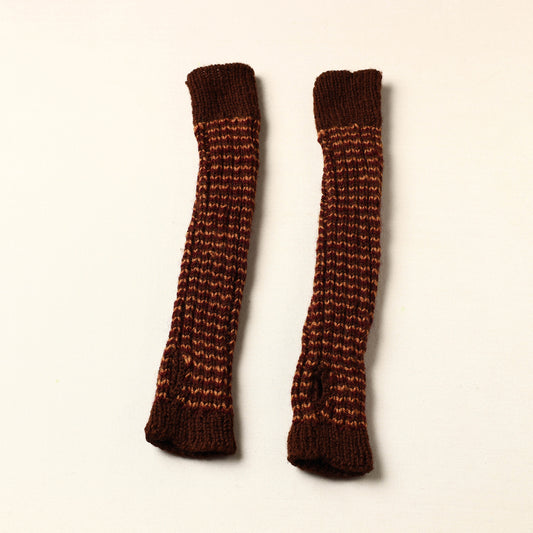 Brown - Kumaun Hand Knitted Woolen Hand Warmer
