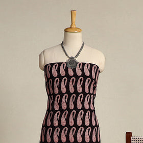 Black 3pc Bagh Print Cotton Dress Material Set