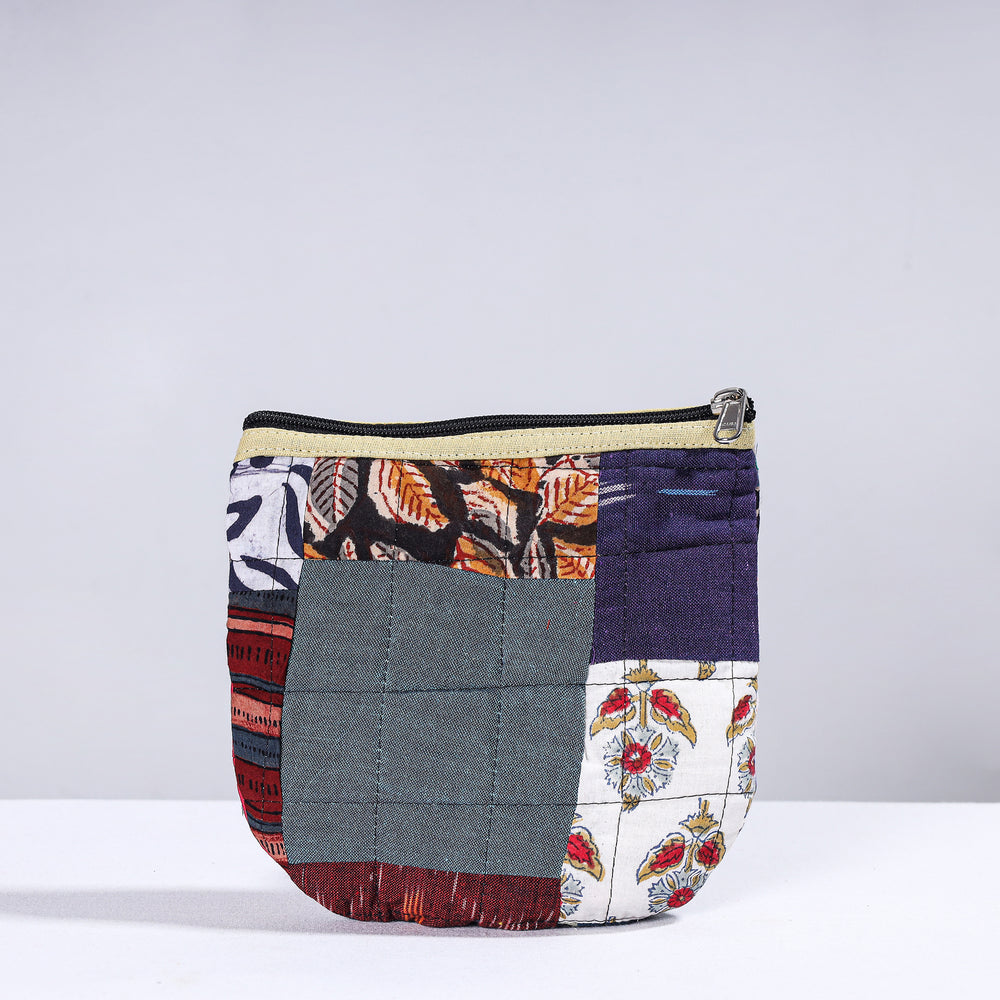 Multicolor - Handmade Cotton Fabric Quilted Patchwork Utility Pouch