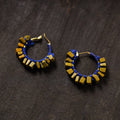 Yellow - ruhika handmade thread & stone work earrings 03