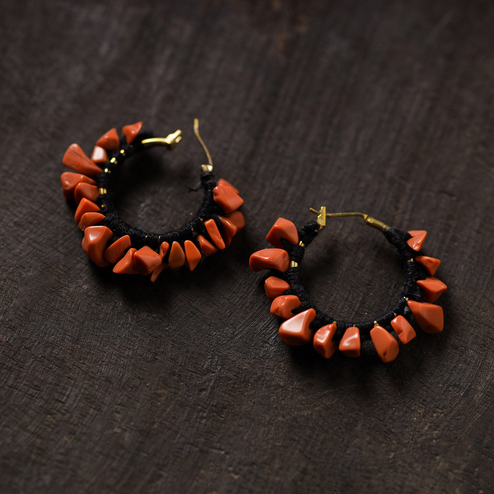 Priya Handmade Thread & Stone Work Earrings 04