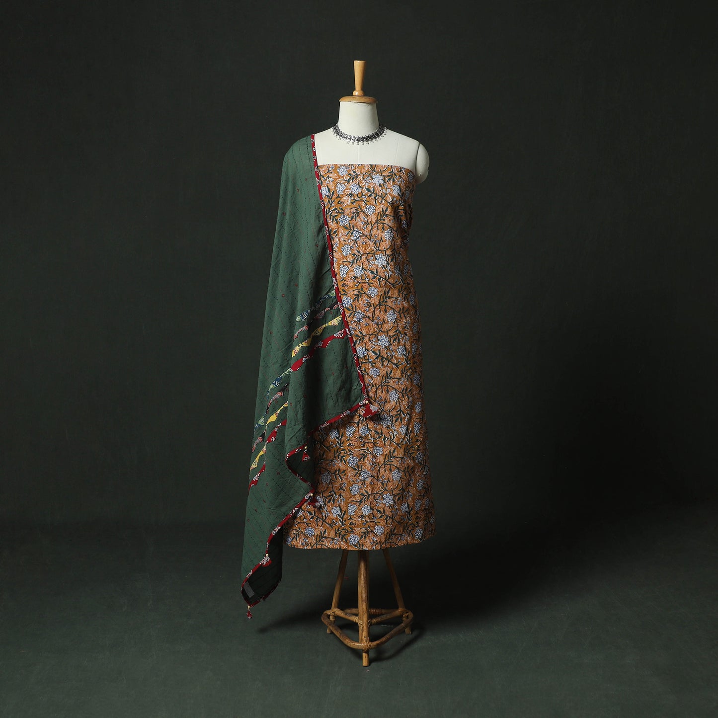 Sanganeri Hand Block Print Cotton 2pc Unstitched Dress Material Kurta Set 25