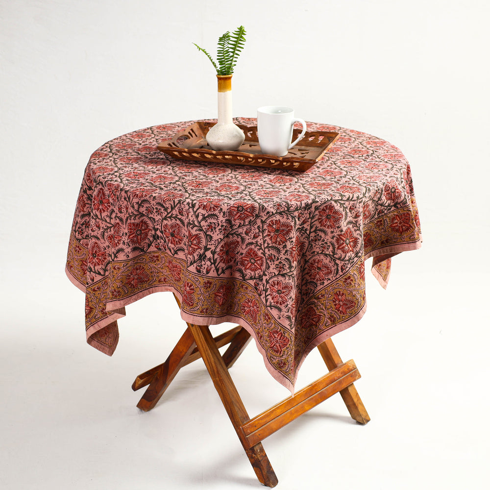 kalamkari block printed table cover