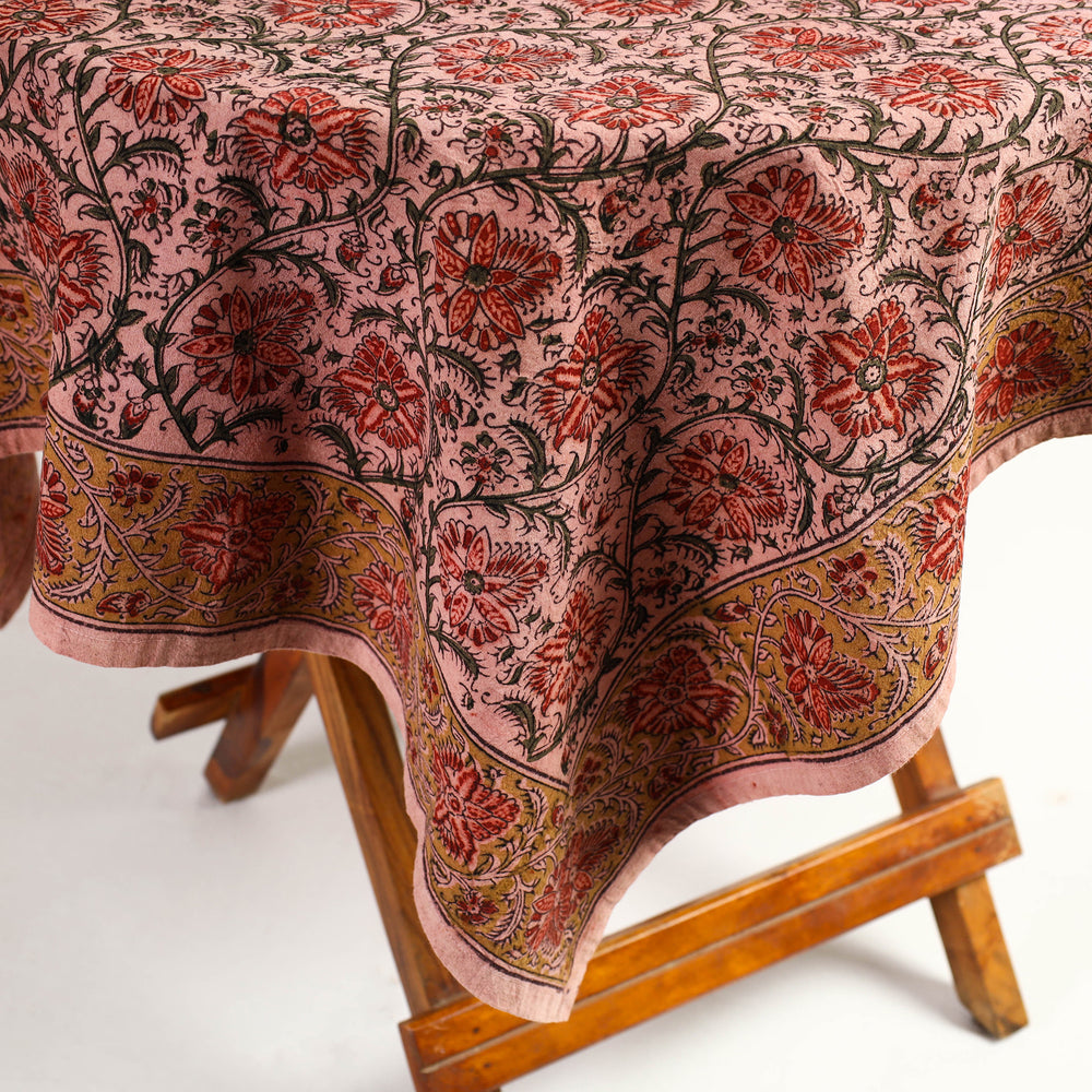 kalamkari block printed table cover