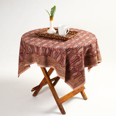 kalamkari block printed table cover