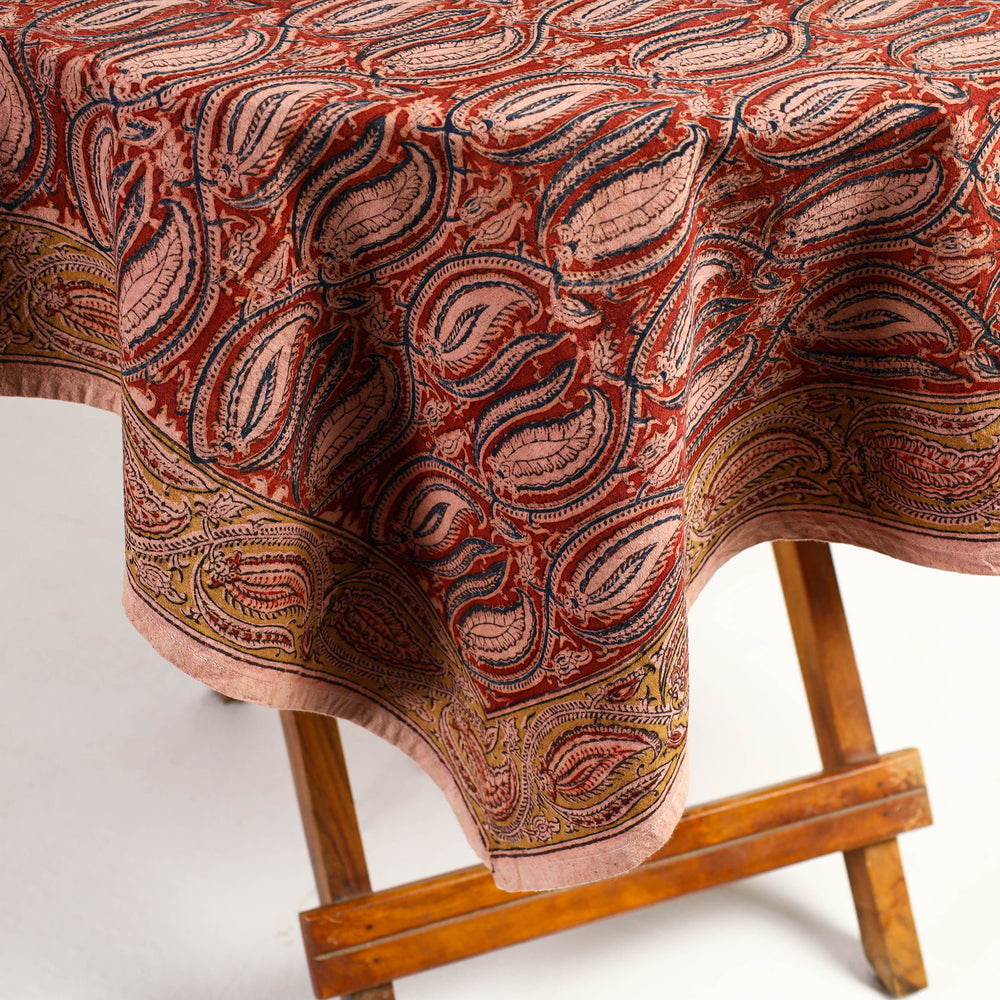 kalamkari block printed table cover