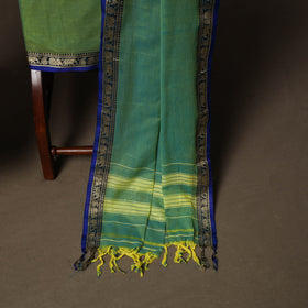 Dharwad Mercerised Cotton 3pc Unstitched Dress Material Suit Set with Woven Border 26