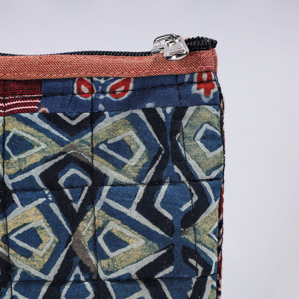 Multicolor - Handmade Cotton Fabric Quilted Patchwork Utility Pouch