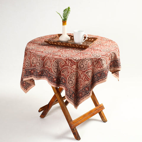 kalamkari block printed table cover