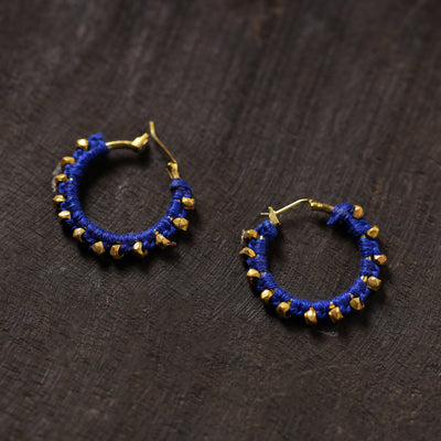 Aahana Handmade Thread & Brass Bead Work Earrings 09