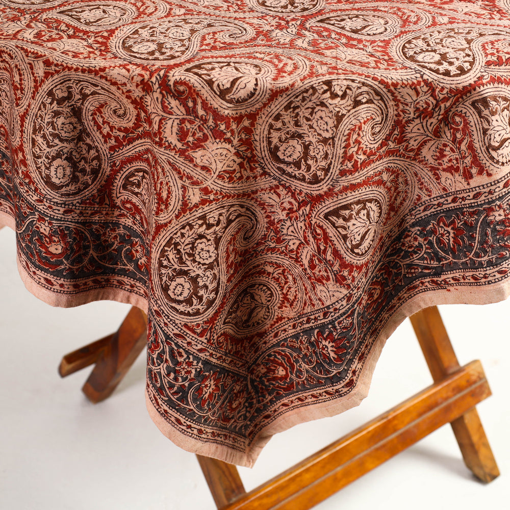 kalamkari block printed table cover