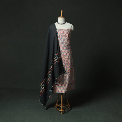 Sanganeri Hand Block Print Cotton 2pc Unstitched Dress Material Kurta Set 27