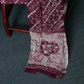 Kutch Hand Block Batik Print Cotton 3pc Unstitched Dress Material Suit Set 03