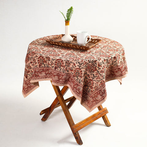 kalamkari block printed table cover