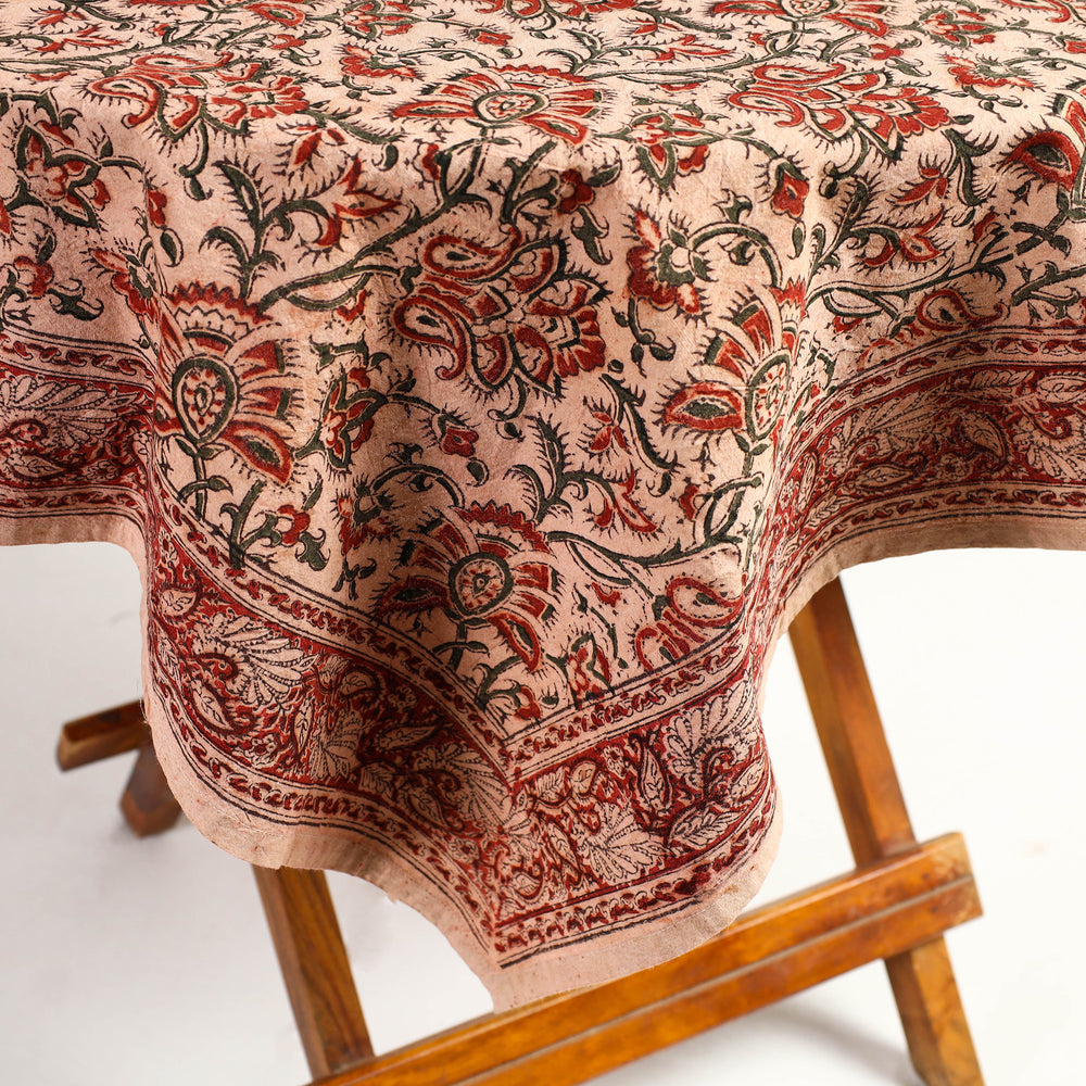 kalamkari block printed table cover