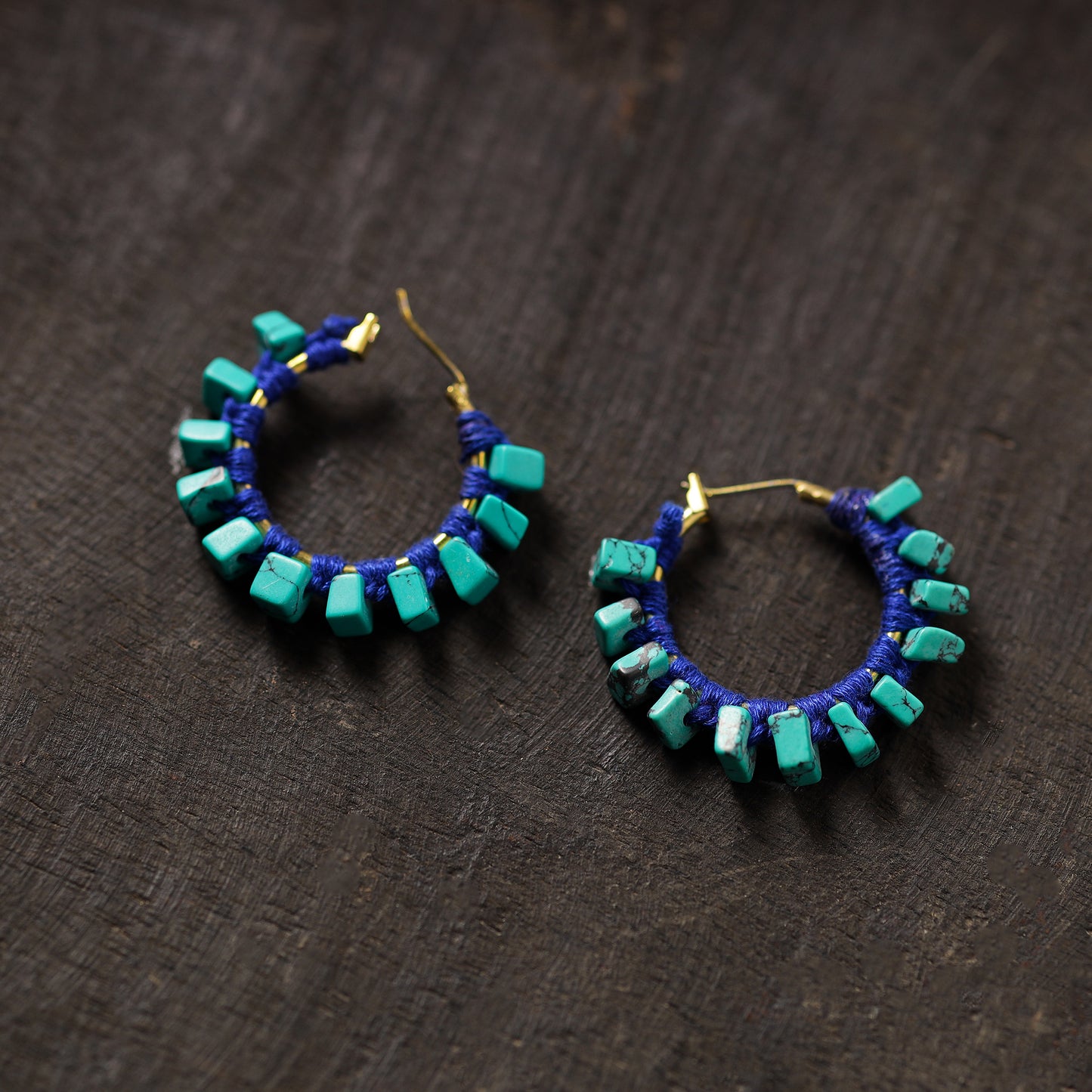 Hania Handmade Thread & Stone Work Earrings 12