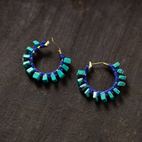 Hania Handmade Thread & Stone Work Earrings 12