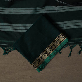 Dharwad Mercerised Cotton 3pc Unstitched Dress Material Suit Set with Woven Border 28
