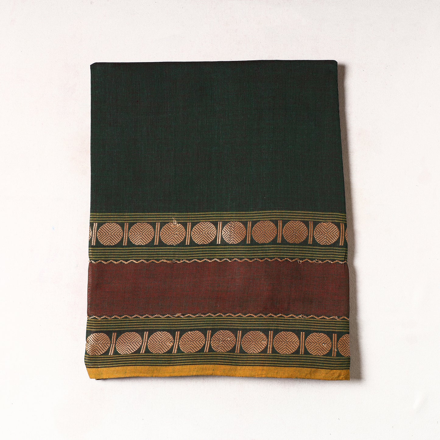 Green - Kanchipuram Cotton Precut Fabric (1.45 Meter)