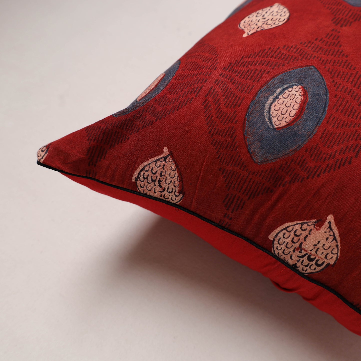 Ajrakh Print Cushion Cover (16 x 16 in) 14
