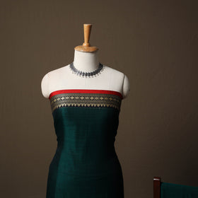 Dharwad Mercerised Cotton 3pc Unstitched Dress Material Suit Set with Woven Border 38