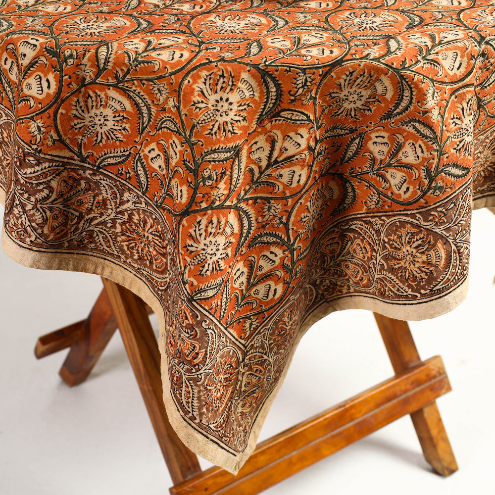 kalamkari block printed table cover