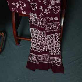 Kutch Hand Block Batik Print Cotton 3pc Unstitched Dress Material Suit Set 04