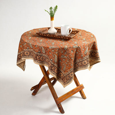 kalamkari block printed table cover