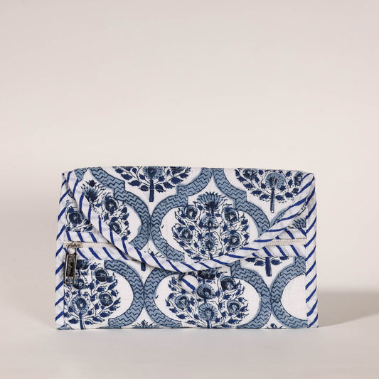 Jaipur Block Printed Cotton Cosmetic Pouch