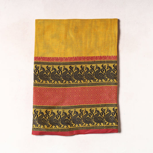 Yellow - Kanchipuram Cotton Precut Fabric (1 Meter)