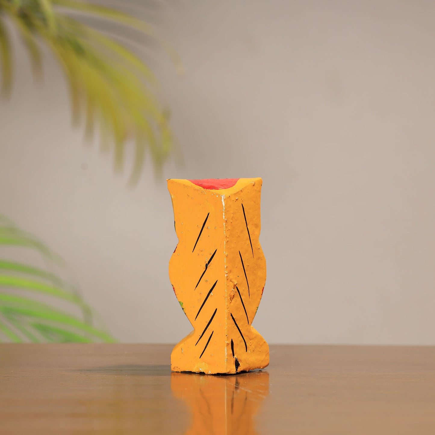 Owl - Traditional Burdwan Wood Craft Handpainted Sculpture (Medium) 52