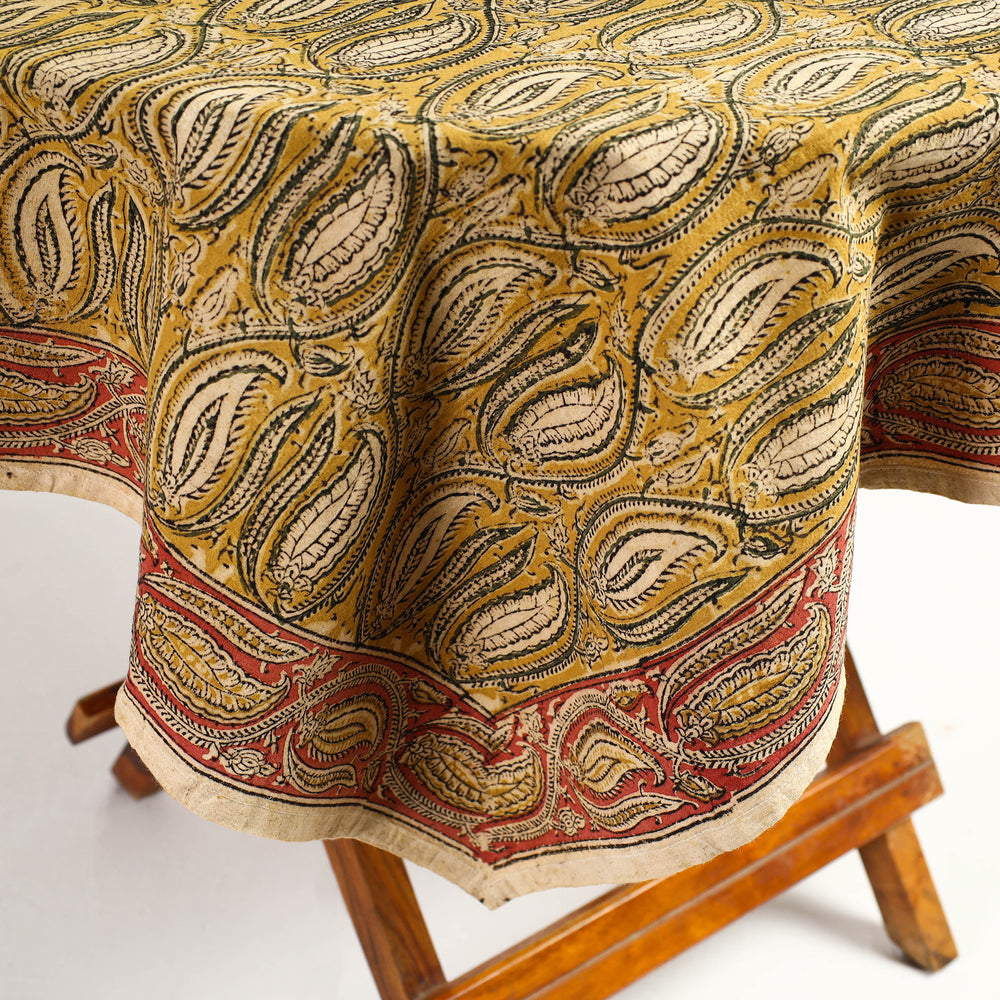 kalamkari block printed table cover