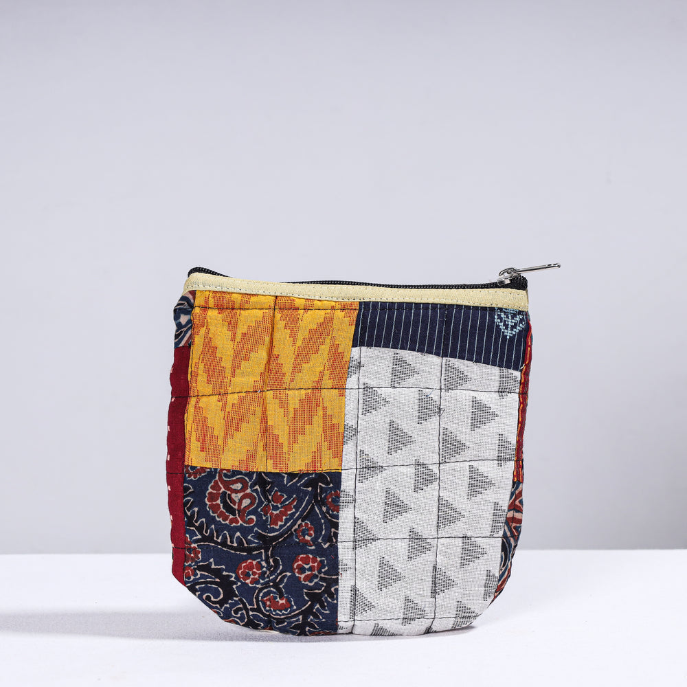 Multicolor - Handmade Cotton Fabric Quilted Patchwork Utility Pouch