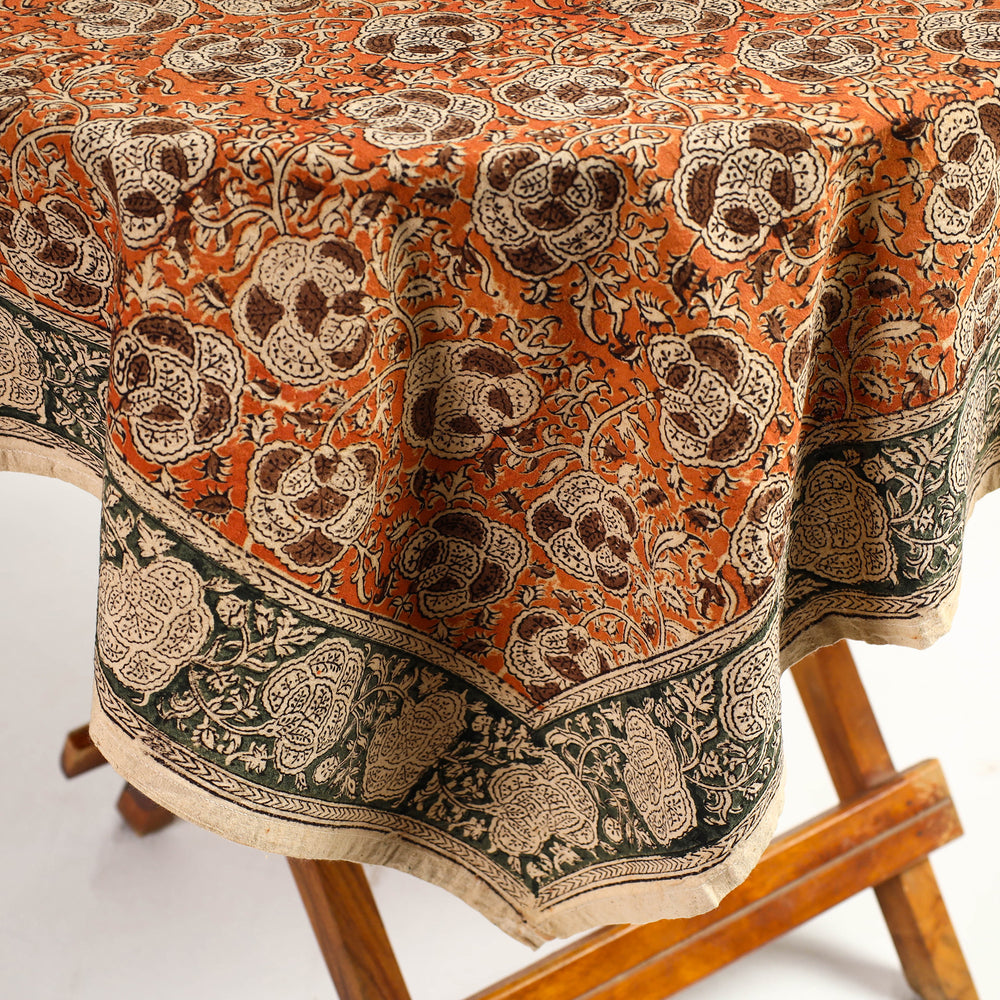 kalamkari block printed table cover