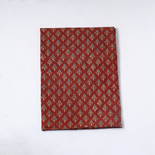 Red - Ajrakh Block Printed Cotton Precut Fabric (1.7 meter) 09