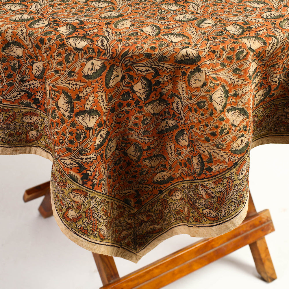 kalamkari block printed table cover