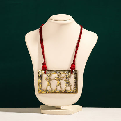 Tribal Handmade Dokra Frame Pendant Necklace