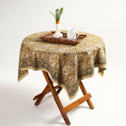 kalamkari block printed table cover