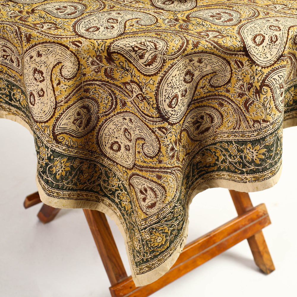 kalamkari block printed table cover