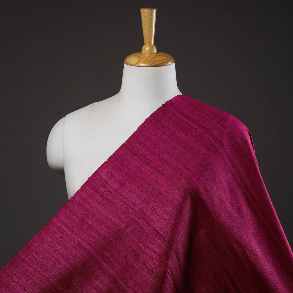 Pink - Bhagalpuri Handwoven Pure Desi Tussar Silk Fabric 05